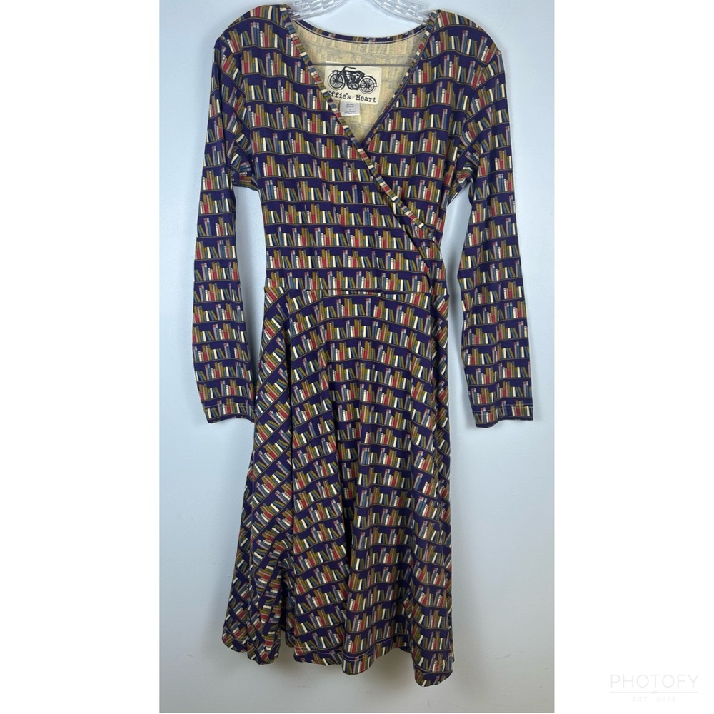 Patterned Long Sleeve Dress